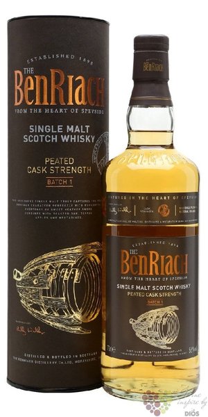BenRiach  Peated Cask stregth batch.1  Speyside whisky 56% vol.  0.70 l