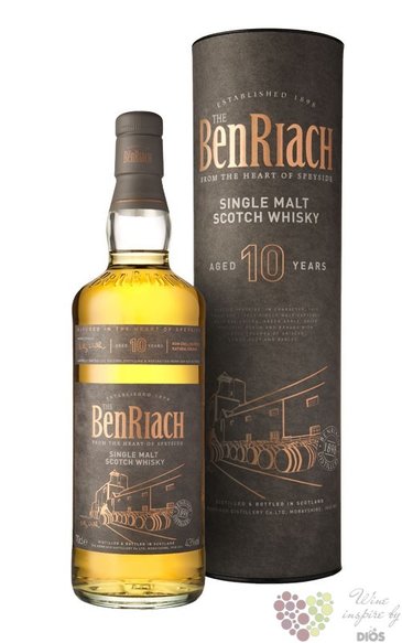 BenRiach aged 10 years Speyside single malt whisky 43% vol.  0.70 l