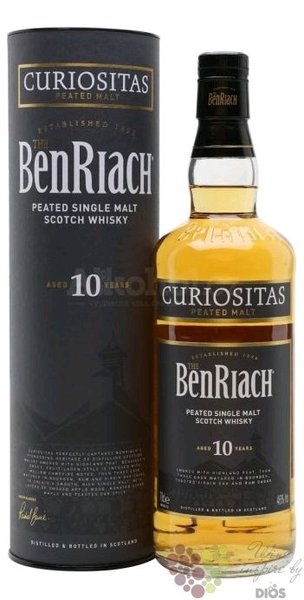 BenRiach  Curiositas peated Three cask  aged 10 years Speyside whisky 46% vol.  0.70 l