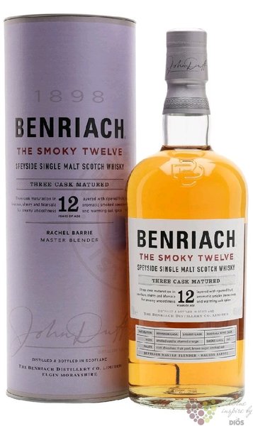 BenRiach  the Smoky Twelve  aged 12 years Speyside whisky 46% vol.  0.70 l