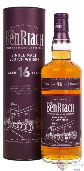 BenRiach  Heart of Speyside  aged 16 years Speyside Single malt whisky 43% vol. 0.70 l