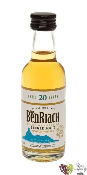 BenRiach  Heart of Speyside  aged 20 years Speyside Single malt whisky 43% vol.    0.05 l