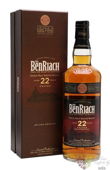 BenRiach  Albariza  aged 22 years Speyside single malt whisky 46% vol.  0.70 l