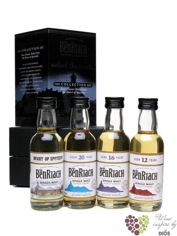 BenRiach  Classic Speyside collection  gift set of minibottles whisky 4 x 0.05 l