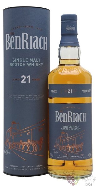 BenRiach  Classic  aged 21 years Speyside single malt whisky 46% vol.  0.70 l