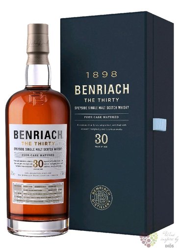 BenRiach  the Thirty  aged 30 years Speyside single malt whisky 46% vol.  0.70 l