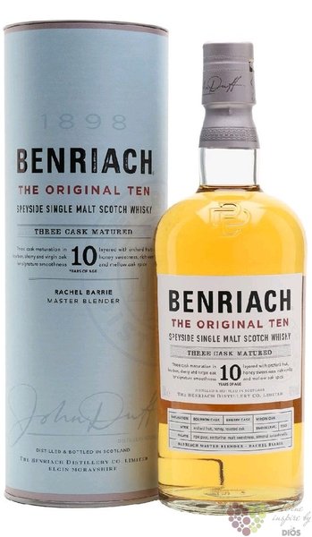 BenRiach  the Original Ten  aged 10 years Speyside whisky 43% vol.  0.70 l