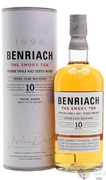 BenRiach  the Smoky Ten  aged 10 years Speyside whisky 46% vol.  0.70 l