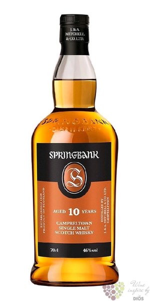 Springbank 10 years old Campbeltown Single malt whisky without gift box 46% vol.    0.70 l