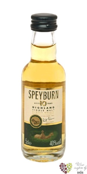 Speyburn 10 years old single malt Speyside whisky 40% vol.    0.05 l