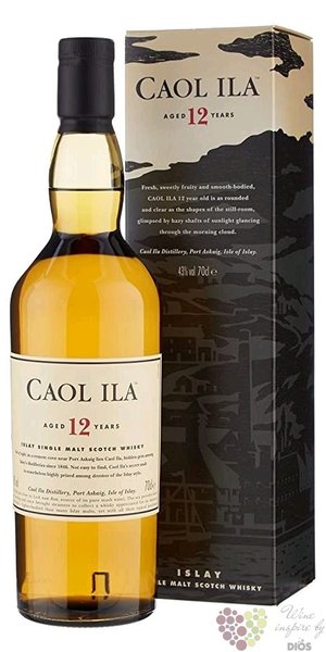 Caol Ila 12 years old single malt Islay whisky 43% vol.  0.70 l