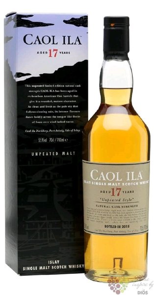 Caol Ila 1997  Unpeated special releases 2015  aged 17 yeas Islay whisky 55.9% vol.  0.70 l