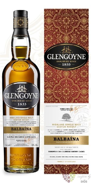 Glengoyne  Balbana  single malt Highland whisky 43% vol.  1.00 l