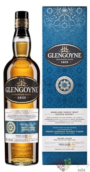 Glengoyne  Pedro Ximenez Sherry cask  single malt Highland whisky 46% vol.  0.70