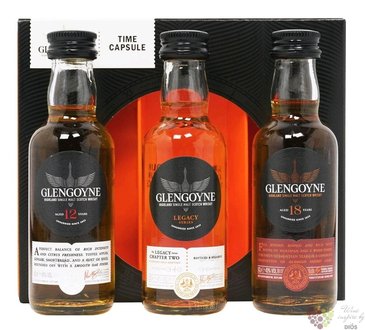 Glengoyne  Time capsule set of single malt Highland whisky  3x 0.05 l