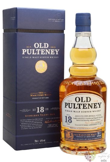Old Pulteney 18 years old single malt Highland whisky 46% vol.  0.70 l