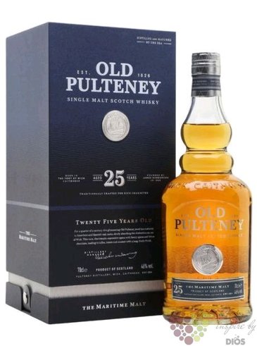 Old Pulteney aged 25 years single malt Highland whisky 46% vol.  0.70 l