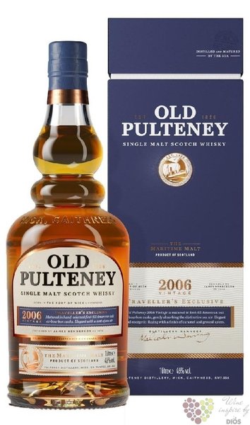 Old Pulteney the Maritime Malt 2006  Vintage expression  Highland whisky 46%vol.  1.00 l