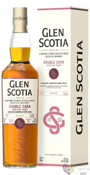 Glen Scotia Double cask  Rum cask finish  Campbeltown whisky 46% vol.  0.70 l