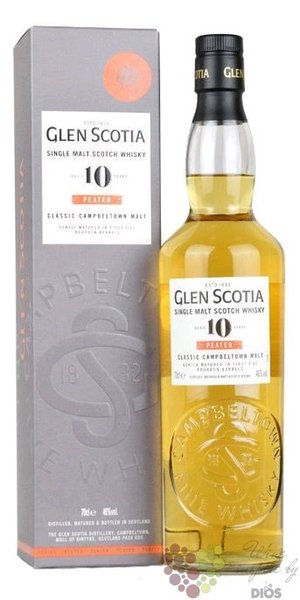 Glen Scotia  Peated  aged 10 years Campbeltown whisky 46% vol.  0.70 l
