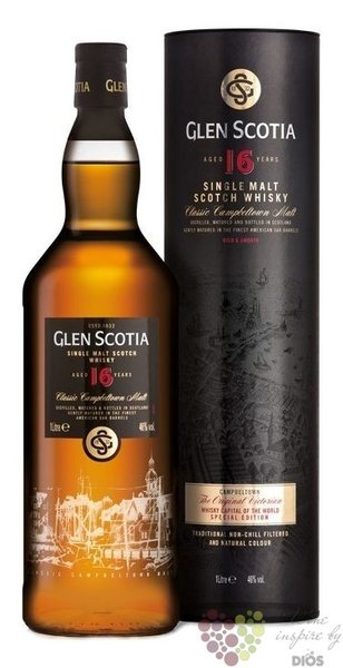 Glen Scotia 16 years old Campbeltown single malt whisky 46% vol.  1.00 l