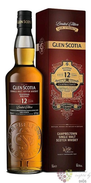Glen Scotia  Seasonal release ltd.  aged 12 years Campbeltown whisky 54.7% vol.  0.70 l