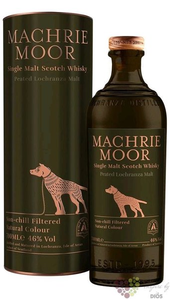 the Arran  Machrie Moor cask  peated single malt whisky 46% vol.  0.70 l