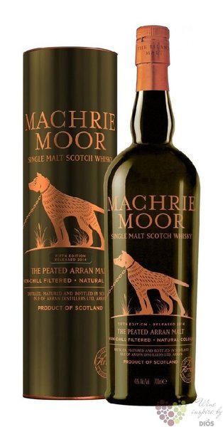 the Arran  Machrie Moor no.7  peated single malt whisky 46% vol.  0.70 l