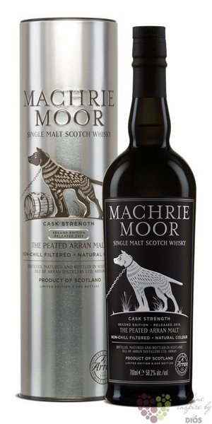 the Arran  Machrie Moor cask strength batch. 3  peated single malt whisky 58.5% vol.   0.70 l