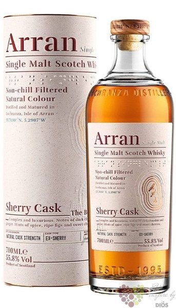 the Arran  Sherry cask  single malt Arran whisky 55.8% vol.  0.70 l