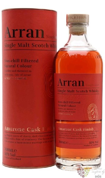 the Arran  Amarone cask finish  single malt Arran whisky 50% vol.  0.70 l