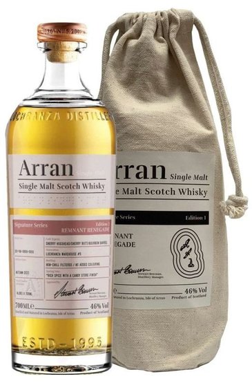 the Arran  Signature no.1 Remnant Renegade  single malt Arran whisky  46% vol.  0.70 l