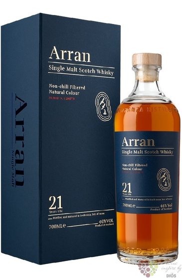 the Arran aged 21 years single malt whisky 46% vol.  0.70 l