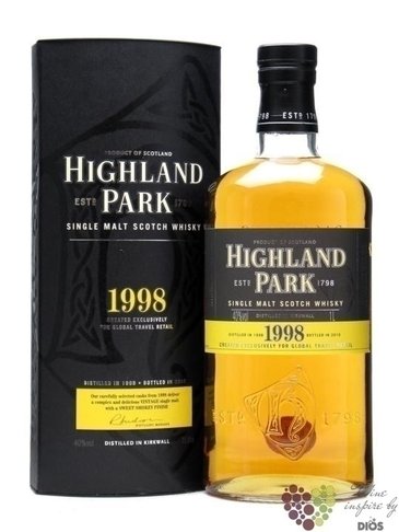 Highland Park 1998  Vintage edition  single malt Orkney whisky 40% vol.  1.00l