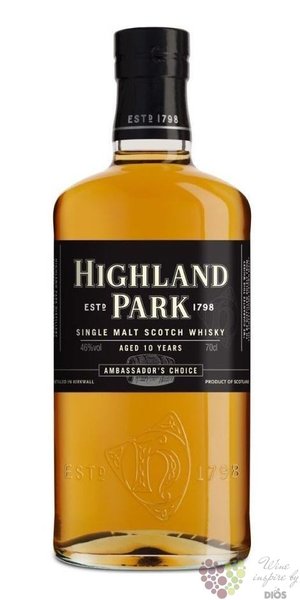 Highland Park  Ambassadors choice  aged 10 years single malt Orkney whisky 46% vol.   0.70 l
