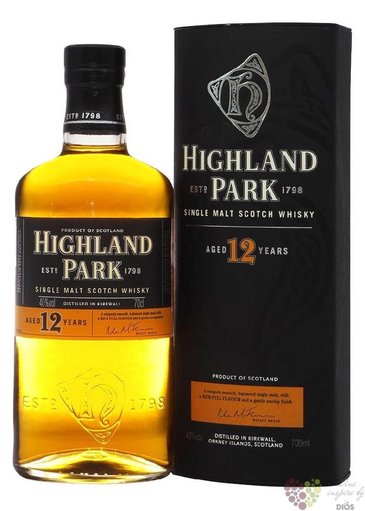 Highland Park 12 years old single malt Orkney whisky 40% vol.  0.70 l