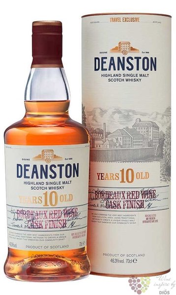 Deanston  Bordeaux red wine cask  aged 10 years Highland whisky 46.3% vol.  0.70 l