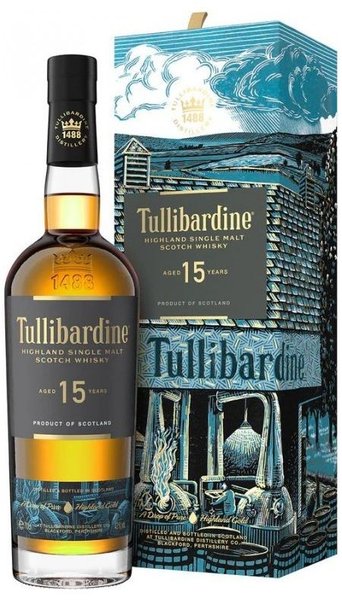 Tullibardine aged 15 years single malt Highland whisky 43% vol.  0.70 l