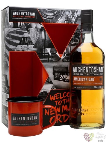 Auchentoshan  American oak  gift set single malt Lowland whisky 40% vol. 0.70l