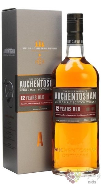 Auchentoshan 12 years old triple distilled single malt Lowland whisky 40% vol. 0.70 l