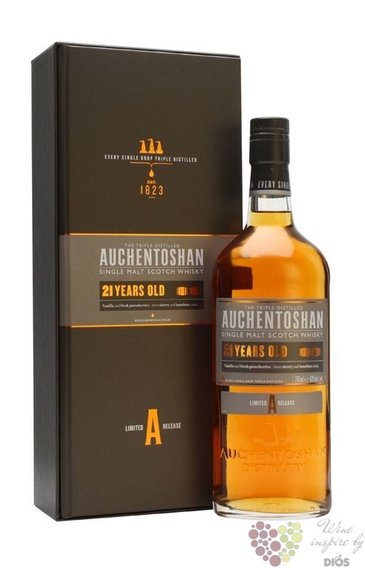 Auchentoshan 21 years old triple distilled single malt Lowland whisky 43% vol.0.70 l