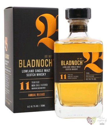 Bladnoch 11 years old single malt Lowlands Scotch whisky 46.7% vol.  0.70 l