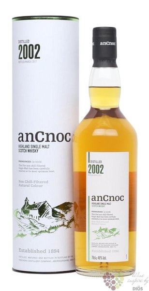 anCnoc 2002 bott. 2017 single malt Speyside whisky 46% vol.  0.70 l