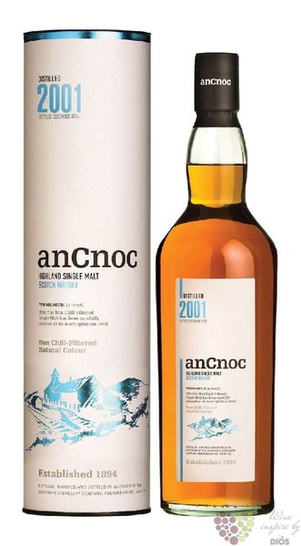 anCnoc 2001 single malt Speyside whisky 46% vol.  0.70 l