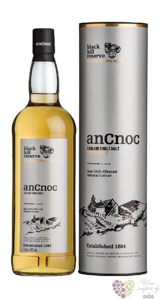 anCnoc  Black hill reserve  single malt Speyside whisky 46% vol.  1.00 l