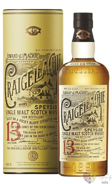 Craigellachie aged 13 years Speyside whisky 46% vol.  0.70 l