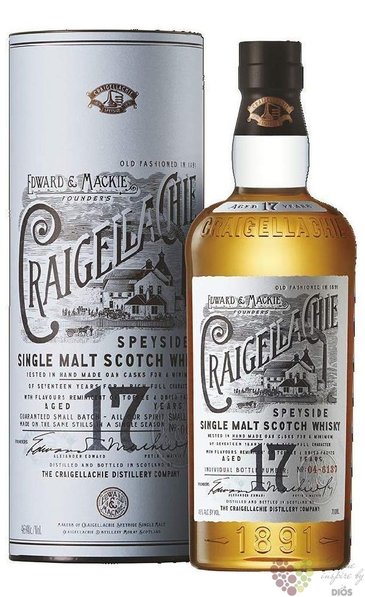 Craigellachie aged 17 years Speyside whisky 46% vol.  0.70 l