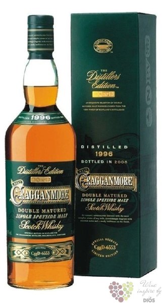 Cragganmore 1996  Distillers edition 2008  single malt Speyside whisky 40% vol.  1.00 l