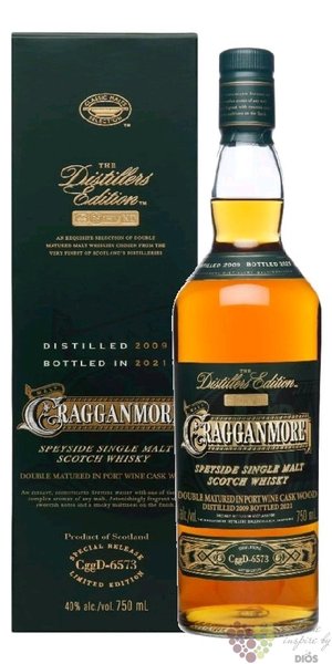 Cragganmore 2009  Distillers edition 2021  Speyside whisky 40% vol.  0.70 l