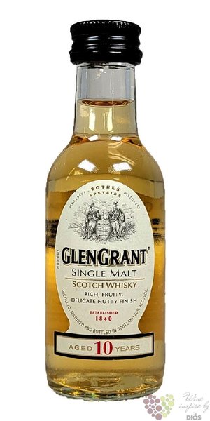 Glen Grant 10 years old single malt Speyside whisky 40% vol.  0.05 l